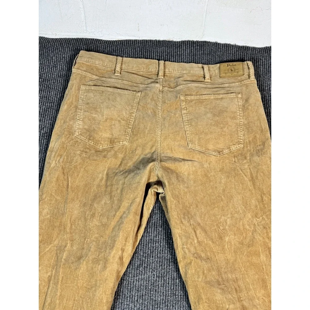 Polo Ralph Lauren Corduroy Pants Mens 46B 46x29 Tan Classic Fit Straight Leg